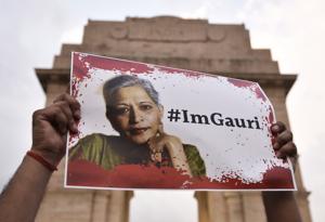 Gauri Lankesh, RIP: Decent people do not gloat when a journalist is gunned down for doing her job.(Burhaan Kinu / HT Photo) Gauri Lankesh, RIP: Decent people do not gloat when a journalist is gunned down for doing her job.(Burhaan Kinu / HT Photo)