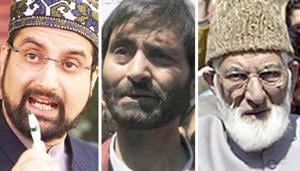 A joint press statement issued by the three separatists accused the Indian government of “trying to skirt the actual issue” by pursuing a three-pronged policy of coercion, defamation and intimidation in Kashmir.(Agencies) A joint press statement issued by the three separatists accused the Indian government of “trying to skirt the actual issue” by pursuing a three-pronged policy of coercion, defamation and intimidation in Kashmir.(Agencies)