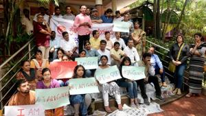 Journalists hold placards during a protest against the killing of journalist Gauri Lankesh in Bengaluru on Wednesday.(PTI) Journalists hold placards during a protest against the killing of journalist Gauri Lankesh in Bengaluru on Wednesday.(PTI)