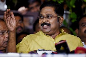 AIADMK (Amma) deputy general secretary TTV Dinakaran speaks to the media, Chennai. The manner in which OPS revolted – by invoking the soul of Amma – to take on the Mannargudi family, is now part of the state’s political folklore.(PTI) AIADMK (Amma) deputy general secretary TTV Dinakaran speaks to the media, Chennai. The manner in which OPS revolted – by invoking the soul of Amma – to take on the Mannargudi family, is now part of the state’s political folklore.(PTI)