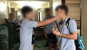The incident reportedly took place inside the school premises on September 4.(Video grab) The incident reportedly took place inside the school premises on September 4.(Video grab)