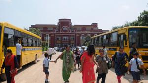 An eight-year-old Class 2 student was found lying in a pool of blood with his throat slit inside a school toilet on Friday morning. The boy, a resident of Shyam Kunj, Bhondsi, was later rushed to a hospital where he was declared brought dead.(Parveen Kumar/ HT Photo) An eight-year-old Class 2 student was found lying in a pool of blood with his throat slit inside a school toilet on Friday morning. The boy, a resident of Shyam Kunj, Bhondsi, was later rushed to a hospital where he was declared brought dead.(Parveen Kumar/ HT Photo)