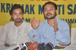 Krishak Mukti Sangram Samiti leader Akhil Gogoi.(PTI) Krishak Mukti Sangram Samiti leader Akhil Gogoi.(PTI)