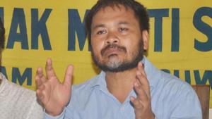 Krishak Mukti Sangram Samiti leader Akhil Gogoi.(PTI Photo) Krishak Mukti Sangram Samiti leader Akhil Gogoi.(PTI Photo)