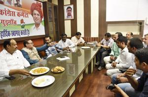Haryana Congress has decided to extend support to 10 independent candidates.(Sanjeev Verma/HT PHOTO) Haryana Congress has decided to extend support to 10 independent candidates.(Sanjeev Verma/HT PHOTO)