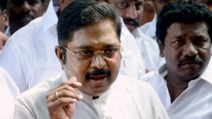 AIADMK leader TTV Dinakaran said the Speaker move was aimed at favouring Tamil Nadu CM E Palaniswami.(PTI Photo) AIADMK leader TTV Dinakaran said the Speaker move was aimed at favouring Tamil Nadu CM E Palaniswami.(PTI Photo)