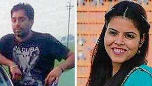 Accused Jazzinder Singh Virk (left) and victim Sukhpreet Kaur.(HT Photo) Accused Jazzinder Singh Virk (left) and victim Sukhpreet Kaur.(HT Photo)