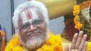 Self-styled godman Falahari Maharaj is accused of raping a 21-year-old law student. (HT file photo)