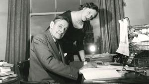 American-born British poet, playwright and essayist, T. S. Eliot (1888 - 1965), with his second wife, Valerie Eliot (1926 - 2012), August 1958(Daily Express /Hulton Archive/Getty Images) American-born British poet, playwright and essayist, T. S. Eliot (1888 - 1965), with his second wife, Valerie Eliot (1926 - 2012), August 1958(Daily Express /Hulton Archive/Getty Images)