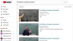 Screenshot of the classroom lecture videos on YouTube. Screenshot of the classroom lecture videos on YouTube.