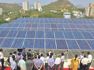 Solar power will be among the biggest contributors to enhanced green power in the country.((HT photo/Praful Gangurde)) Solar power will be among the biggest contributors to enhanced green power in the country.((HT photo/Praful Gangurde))