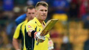 Australian cricket team vice-captain David Warner, who scored 245 runs in the ODI series against India, will hope to continue his good form in the three-T20 series, starting October 7.(PTI) Australian cricket team vice-captain David Warner, who scored 245 runs in the ODI series against India, will hope to continue his good form in the three-T20 series, starting October 7.(PTI)