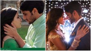 Naga Chaitanya with Samantha Ruth Prabhu then in Ye Maaya Chesave and recently at their engagement.(Twitter) Naga Chaitanya with Samantha Ruth Prabhu then in Ye Maaya Chesave and recently at their engagement.(Twitter)