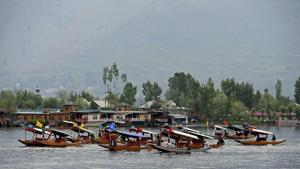 Boatmen row their boats during the Shikara festival, Dal Lake, Srinagar, May 2. The festival was organised by Jammu and Kashmir Tourism Department to promote tourism (Representative Photo)(PTI) Boatmen row their boats during the Shikara festival, Dal Lake, Srinagar, May 2. The festival was organised by Jammu and Kashmir Tourism Department to promote tourism (Representative Photo)(PTI)