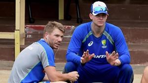 David Warner has said Australian cricket team are following on Steve Smith’s leadership values and are confident of pulling off a win against a dominant Indian cricket team.(PTI) David Warner has said Australian cricket team are following on Steve Smith’s leadership values and are confident of pulling off a win against a dominant Indian cricket team.(PTI)