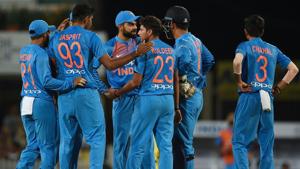 Virat Kohli’s Indian cricket team have remained unbeaten against Australia in Twenty20 Internationals in India and they will be aiming to prolong their losing streak.(AFP) Virat Kohli’s Indian cricket team have remained unbeaten against Australia in Twenty20 Internationals in India and they will be aiming to prolong their losing streak.(AFP)