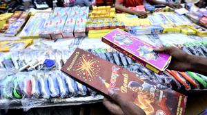 Firecrackers are on sale at Bhagirath Palace market in New Delhi despite a ban by Supreme Court.(Arun Sharma/HT Photo) Firecrackers are on sale at Bhagirath Palace market in New Delhi despite a ban by Supreme Court.(Arun Sharma/HT Photo)