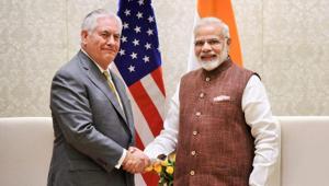 US secretary of state Rex Tillerson meets Prime Minister Narendra Modi in New Delhi on Wednesday.(PTI) US secretary of state Rex Tillerson meets Prime Minister Narendra Modi in New Delhi on Wednesday.(PTI)