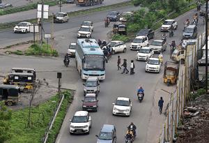 Chandani chowk is an accident-prone area.(Pratham Gokhale/HT PHOTO) Chandani chowk is an accident-prone area.(Pratham Gokhale/HT PHOTO)