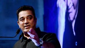 Actor Kamal Haasan has already said “saffron is not his colour”, ruling out possibility of him joining hands with the BJP.(PTI file) Actor Kamal Haasan has already said “saffron is not his colour”, ruling out possibility of him joining hands with the BJP.(PTI file)