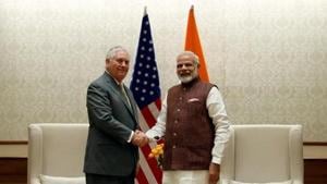 Prime Minister Narendra Modi with US secretary of state Rex Tillerson, New Delhi, India, October 25(Reuters) Prime Minister Narendra Modi with US secretary of state Rex Tillerson, New Delhi, India, October 25(Reuters)