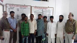 Those arrested have been identified as Insad, Dinesh, Dilshad, Mahesh, Amit, Raju and Vinod, all aged between 25 and 40 years. Those arrested have been identified as Insad, Dinesh, Dilshad, Mahesh, Amit, Raju and Vinod, all aged between 25 and 40 years.