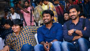 Director Rathna Kumar with Karthik Subbaraj (left) and actor Vaibhav (right). Director Rathna Kumar with Karthik Subbaraj (left) and actor Vaibhav (right).