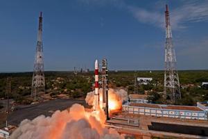 Indian Space Research Organisation PSLV C38, carrying earth observation satellite of Cartosat-2 Series and 30 co-passenger satellites of various countries, lifts off from Satish Dhawan Space Centre in Sriharikota.(PTI FILE) Indian Space Research Organisation PSLV C38, carrying earth observation satellite of Cartosat-2 Series and 30 co-passenger satellites of various countries, lifts off from Satish Dhawan Space Centre in Sriharikota.(PTI FILE)