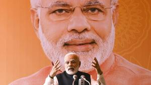 Prime Minister Narendra Modi addresses journalists during Diwali Mangal Milan programme at BJP headquarters in New Delhi on October 28.(Raj K Raj/HT PHOTO) Prime Minister Narendra Modi addresses journalists during Diwali Mangal Milan programme at BJP headquarters in New Delhi on October 28.(Raj K Raj/HT PHOTO)