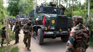 The militants opened fire as the security forces were conducting searches in Sampora Pampore in South Kashmir.(PTI File Photo) The militants opened fire as the security forces were conducting searches in Sampora Pampore in South Kashmir.(PTI File Photo)
