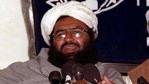 Maulana Masood Azhar, head of Pakistan’s militant Jaish-e-Mohammad party, attends a pro-Taliban conference organised by the Afghan Defence Council in Islamabad August 26, 2001.(File Photo) Maulana Masood Azhar, head of Pakistan’s militant Jaish-e-Mohammad party, attends a pro-Taliban conference organised by the Afghan Defence Council in Islamabad August 26, 2001.(File Photo)