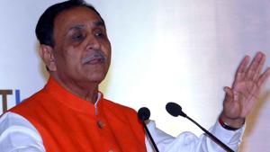 Chief minister Gujarat Vijay Rupani during the Vibrant Gujarat Global Summit 2017, in Mumbai.(Bhushan Koyande/HT File Photo) Chief minister Gujarat Vijay Rupani during the Vibrant Gujarat Global Summit 2017, in Mumbai.(Bhushan Koyande/HT File Photo)