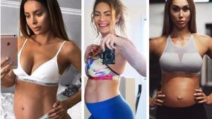 (From left) Sarah Stage, Emily Skye and Chontel Duncan went viral for their pregnancy workouts.(Instagram.com) (From left) Sarah Stage, Emily Skye and Chontel Duncan went viral for their pregnancy workouts.(Instagram.com)