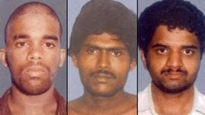 A combination picture of Murugan-Santhan-and-Perarivalan, convicts in the Rajiv Gandhi assassination case.(Agencies Photo) A combination picture of Murugan-Santhan-and-Perarivalan, convicts in the Rajiv Gandhi assassination case.(Agencies Photo)