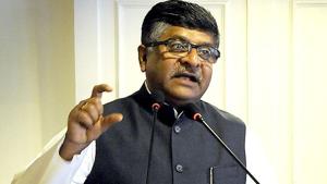 Union minister Ravi Shankar Prasad during an address(Sushil Kumar/ HT File Photo) Union minister Ravi Shankar Prasad during an address(Sushil Kumar/ HT File Photo)