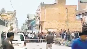 The spot where the teacher was shot dead. The spot where the teacher was shot dead.