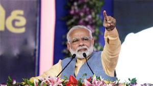 Prime Minister Narendra Modi addressing a public meeting in Bhavnagar, Gujarat. Modi’s unmatched status as the star campaigner for the BJP means that almost every election has become a mini-referendum on the prime minister’s appeal(PTI) Prime Minister Narendra Modi addressing a public meeting in Bhavnagar, Gujarat. Modi’s unmatched status as the star campaigner for the BJP means that almost every election has become a mini-referendum on the prime minister’s appeal(PTI)