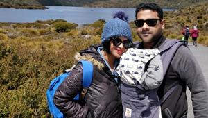 At Cradle Mountain National Park in Tasmania (Australia), while our baby naps peacefully in her carrier. At Cradle Mountain National Park in Tasmania (Australia), while our baby naps peacefully in her carrier.