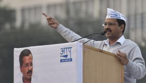 AAP chief and Delhi chief minister Arvind Kejriwal addresses the Aam Aadmi Party National Conference at Ram Lila Maidan in New Delhi on November 26.(Sonu Mehta/HT PHOTO) AAP chief and Delhi chief minister Arvind Kejriwal addresses the Aam Aadmi Party National Conference at Ram Lila Maidan in New Delhi on November 26.(Sonu Mehta/HT PHOTO)