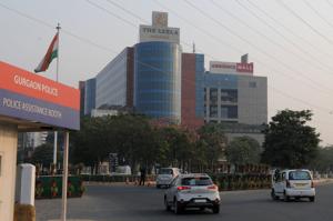 The Leela Ambience Hotel in Gurgaon from where cash and jewellery worth ₹70 lakh was stolen during a wedding function on Sunday.(Parveen Kumar/HT PHOTO) The Leela Ambience Hotel in Gurgaon from where cash and jewellery worth ₹70 lakh was stolen during a wedding function on Sunday.(Parveen Kumar/HT PHOTO)