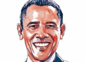 Former US President Barack Obama.(Illustration: Animesh Debnath) Former US President Barack Obama.(Illustration: Animesh Debnath)