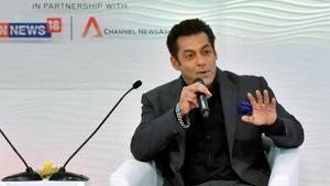 Salman Khan speaks at the Hindustan Times Leadership Summit in New Delhi, on Thursday.(PTI) Salman Khan speaks at the Hindustan Times Leadership Summit in New Delhi, on Thursday.(PTI)