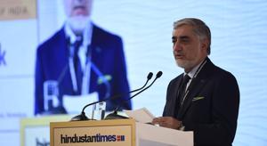 Dr. Abdullah Abdullah, chief executive of the Islamic Republic Of Afghanistan speaks at the Hindustan Times Leadership Summit in New Delhi.(Burhaan Kinu/HT Photo) Dr. Abdullah Abdullah, chief executive of the Islamic Republic Of Afghanistan speaks at the Hindustan Times Leadership Summit in New Delhi.(Burhaan Kinu/HT Photo)