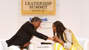 I love it here. There are many strong women here, Naomi Campbell (R), supermodel, actress and social activist said in conversation with Milind Soman, supermodel, actor and social activist about her liking for India on Day 2 of the Hindustan Times Leadership Summit 2017 in New Delhi. (Vipin Kumar / HT Photo) I love it here. There are many strong women here, Naomi Campbell (R), supermodel, actress and social activist said in conversation with Milind Soman, supermodel, actor and social activist about her liking for India on Day 2 of the Hindustan Times Leadership Summit 2017 in New Delhi. (Vipin Kumar / HT Photo)