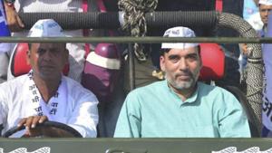 The Aam Aadmi party had opened Gujarat elections campaign with a road show in Ahmedabad on October 02, 2017. The Aam Aadmi party had opened Gujarat elections campaign with a road show in Ahmedabad on October 02, 2017.