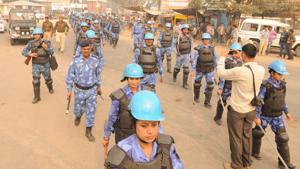 The scene at Ayodhya on the occasion of the 23rd anniversary of the Babri Masjid demolition on December 6, 2015.(Ashok Dutta/HT FILE PHOTO)