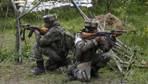 Soldiers take position in an apple orchard during a search operation in Shopian in Kashmir during an anti-insurgency operations.(AP file photo) Soldiers take position in an apple orchard during a search operation in Shopian in Kashmir during an anti-insurgency operations.(AP file photo)