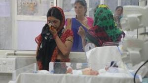 A neonatal care ward of a hospital in Ahmedabad, Gujarat.(Siddharaj Solanki/HT File Photo) A neonatal care ward of a hospital in Ahmedabad, Gujarat.(Siddharaj Solanki/HT File Photo)