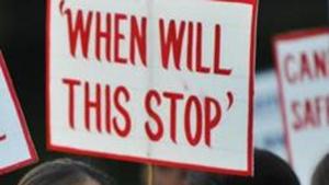Activists holds placards as they protest against violence and crimes against women.(AFP file Photo/Getty Images) Activists holds placards as they protest against violence and crimes against women.(AFP file Photo/Getty Images)