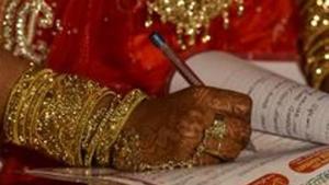 Tariq and Sumaya Bashir, teachers of Muslim Educational Institute of Pampore, got married recently and were sacked on the day of their wedding.(HT FILE PHOTO/REPRESENTATIVE IMAGE) Tariq and Sumaya Bashir, teachers of Muslim Educational Institute of Pampore, got married recently and were sacked on the day of their wedding.(HT FILE PHOTO/REPRESENTATIVE IMAGE)